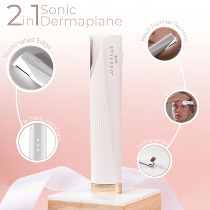 2-in-1 Light Up Sonic Dermaplane & Trimmer
