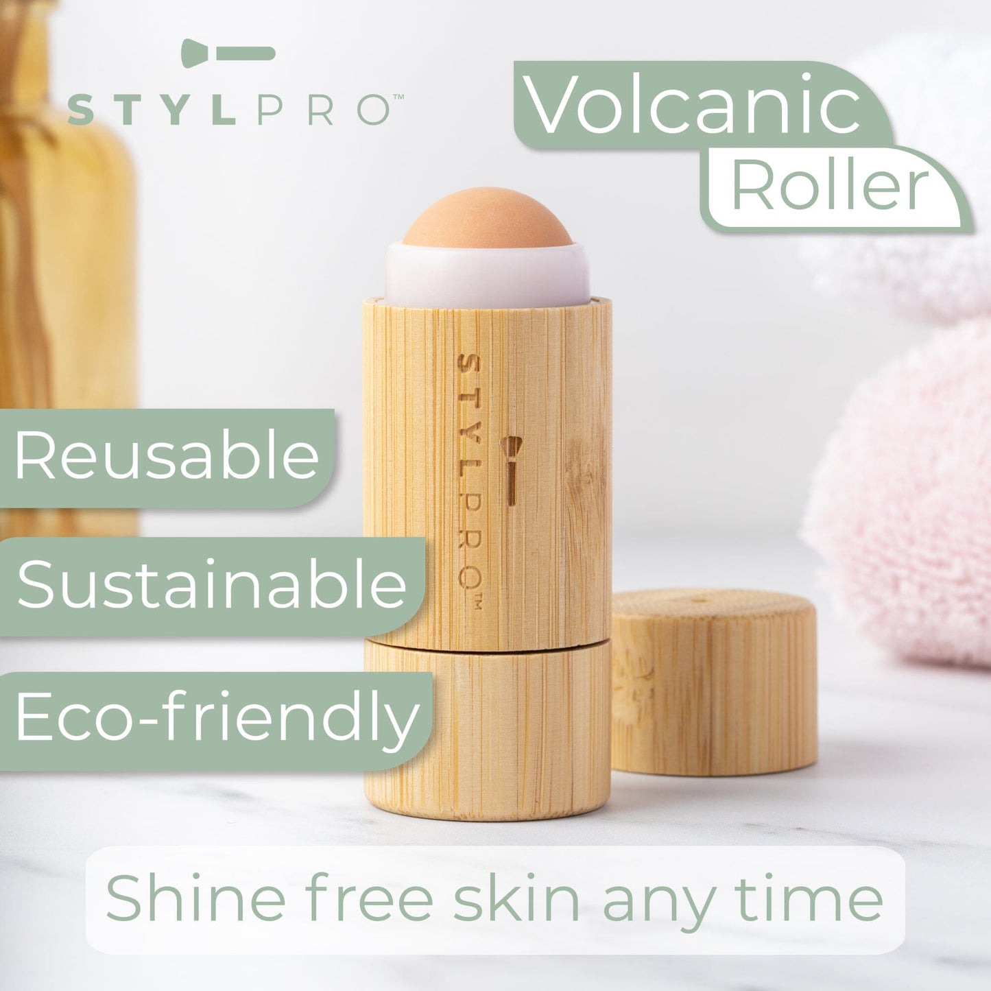 STYLPRO Bamboo Volcanic Oil Absorbing Roller