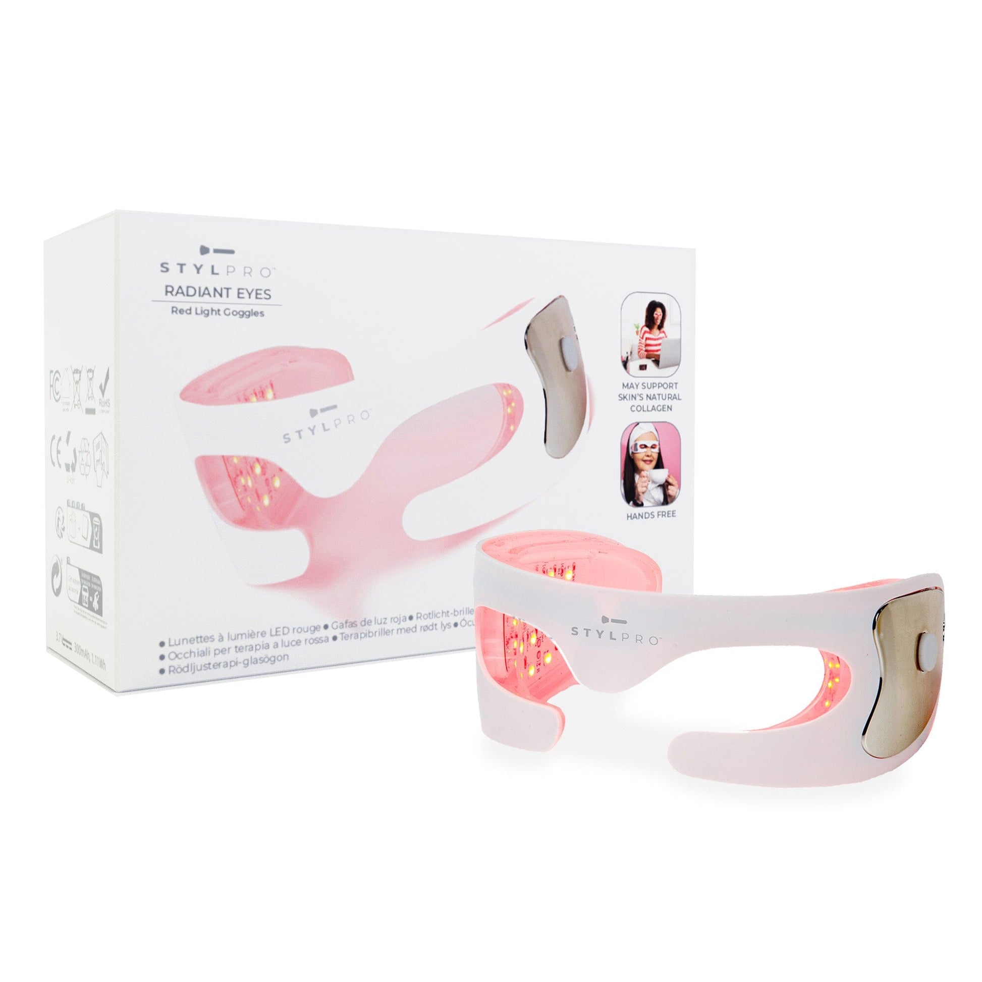 stylpro radiant eyes red light goggles STYLPRO Radiant Eyes Red LED Goggles