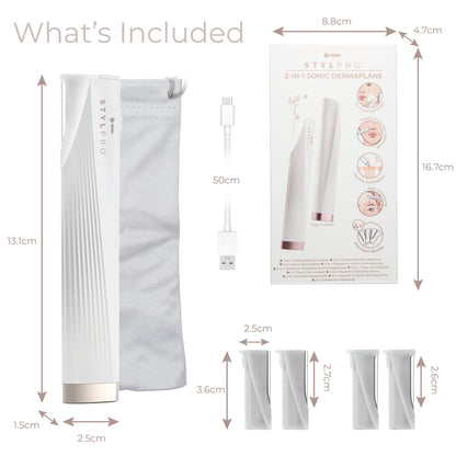 2-in-1 Light Up Sonic Dermaplane & Trimmer